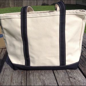 New LL bean boat and tote black canvas